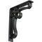 Ekena Millwork Orleans Wrought Iron Bracket, (Triple center brace), Powder Coated Black 2"W x 10"D x 12"H BKTM02X10X12TOL - alternate 1